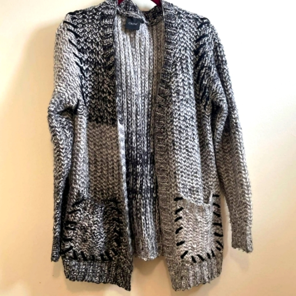 Cliche Sweater Jacket Size S Color Gray
